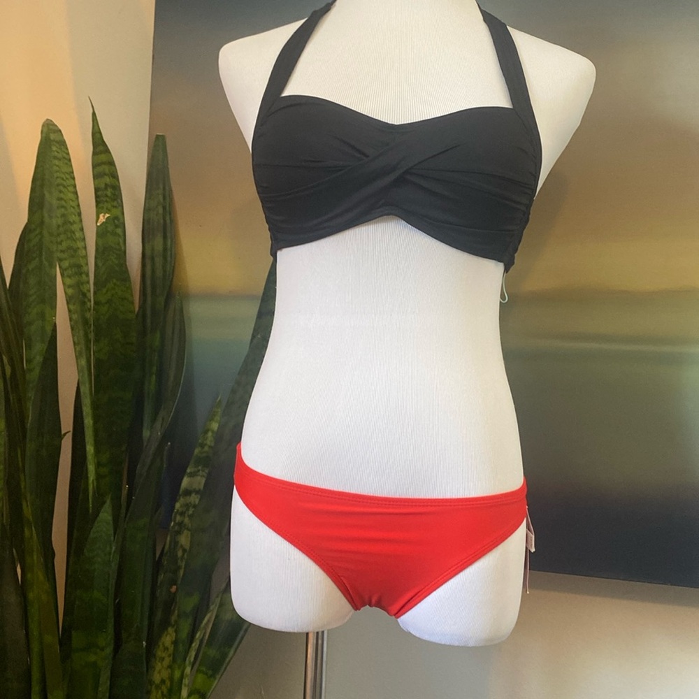 Target mix match bikini, blk top xs Kona Sol & red bottoms xs.